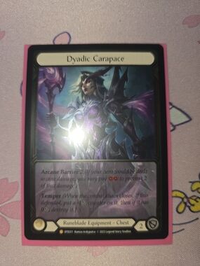 FAB - Flesh And Blood - Dyadic Carapace Runeblade Equipment Card - Extended Art